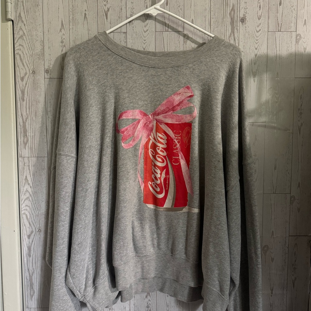 Coca Cola Gray Bow Sweater